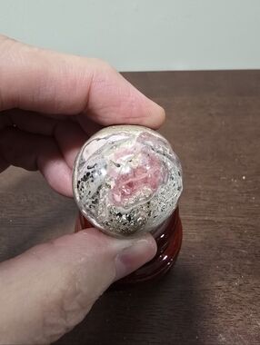 Rhodochrosite Crystal Sphere 33 mm